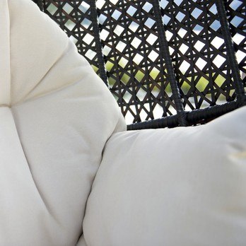 Závesné kreslo TAHITI  mocca hnedá/krémová 8