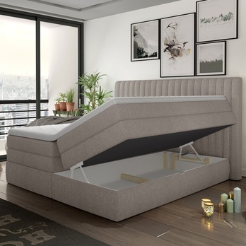 Posteľ boxspring TAIFA béžová, 160x200 cm 2
