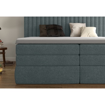 Posteľ boxspring TAIFA sivomodrá, 180x200 cm 5