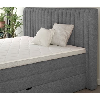 Posteľ boxspring TAIFA sivá, 140x200 cm 4