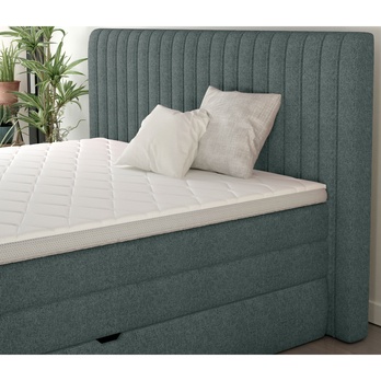 Posteľ boxspring TAIFA sivomodrá, 140x200 cm 4