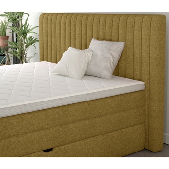 Posteľ boxspring TAIFA žltá, 140x200 cm 4
