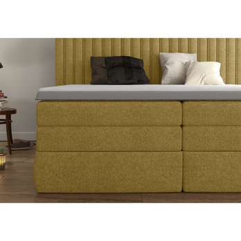 Posteľ boxspring TAIFA žltá, 140x200 cm 5