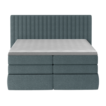 Posteľ boxspring TAIFA sivomodrá, 140x200 cm 3
