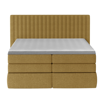 Posteľ boxspring TAIFA žltá, 140x200 cm 3