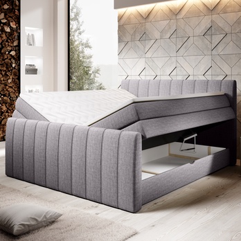 Posteľ boxspring TAJA sivá, 180x200 cm 2