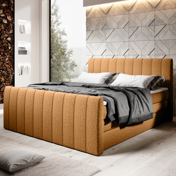 Posteľ boxspring TAJA oranžová, 180x200 cm 1