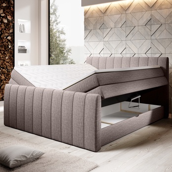 Posteľ boxspring TAJA sivohnedá, 160x200 cm 2