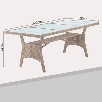 Záhradný stôl TAKEO 3 krémová 4