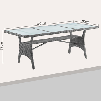 Záhradný stôl TAKEO 3 sivá 3