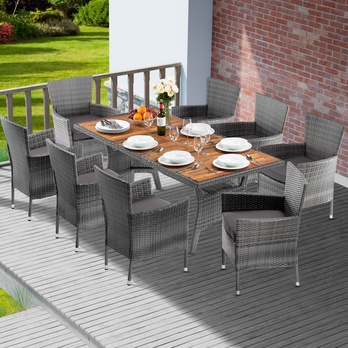 Záhradný stôl TAKEO 3 sivá/akácia 1