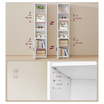 Knižnica  TALL biela 2