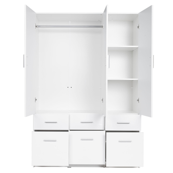 Šatníková skriňa TALLIN 6 biela 2