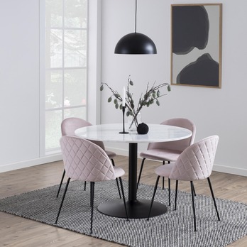 Jedálenský stôl TARIFA biela/čierna 1