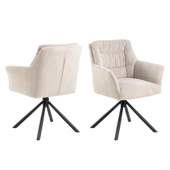 Jedálenská zostava TARIFA béžová/matná čierna 2