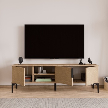 TV stolík TARZ dub/čierna 2