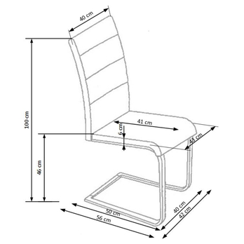 Jedálenská stolička TATIANA čierna 4