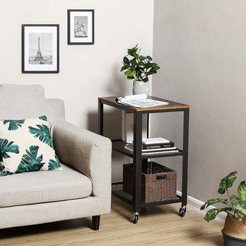 Servírovací stolík TAVIRA čierna/hnedá 3