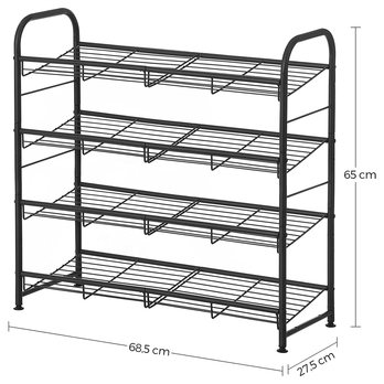Polica na topánky TAX čierna 6