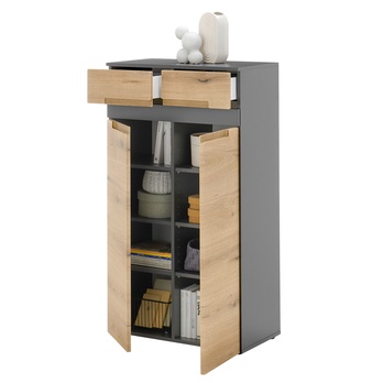 Komoda  TAYLOR 1 dub evoke/antracitová 2