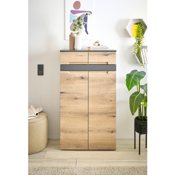 Komoda  TAYLOR 1 dub evoke/antracitová 5