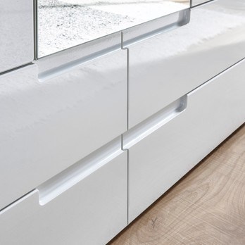 Šatníková skriňa TEAGAN 1 biela/biela vysoký lesk 7