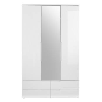 Šatníková skriňa TEAGAN 1 biela/biela vysoký lesk 8