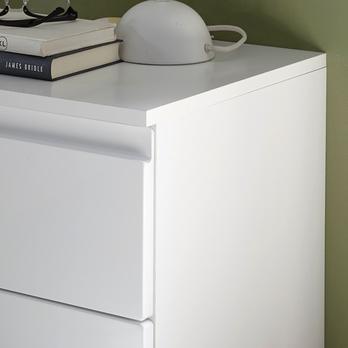 Nočný stolík TEAGAN 3 biela/biela vysoký lesk 5