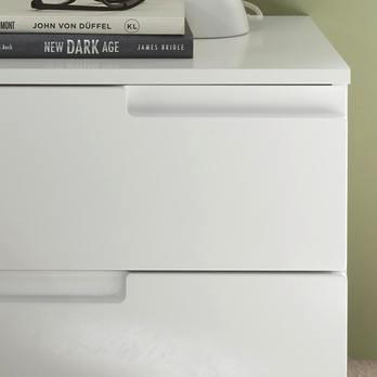 Nočný stolík TEAGAN 3 biela/biela vysoký lesk 6