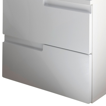 Nočný stolík TEAGAN 3 biela/biela vysoký lesk 3