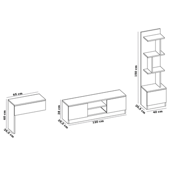 Obývacia stena TEAM biela 6