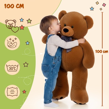 Plyšová hračka  TEDDY hnedá, výška 100 cm 1