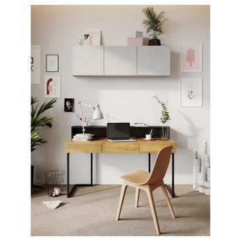 Študentská zostava TEEN FLEX 13 silk flou/orech hiroka/oceľová 1