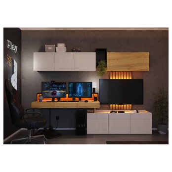 Študentská zostava TEEN FLEX 15 silk flou/orech hiroka/oceľová 1