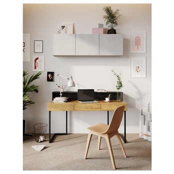 Študentská zostava TEEN FLEX 17 silk flou/orech hiroka/oceľová 1