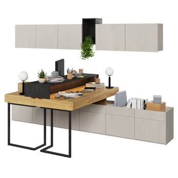 Študentská zostava TEEN FLEX 4 silk flou/orech hiroka/oceľová 2