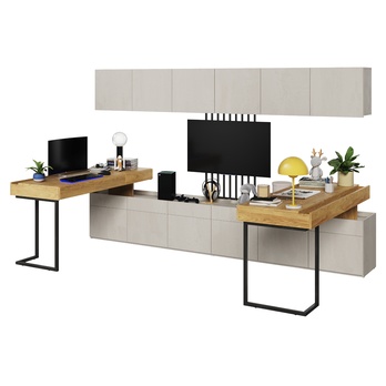 Študentská zostava TEEN FLEX 6 silk flou/orech hiroka/oceľová 2