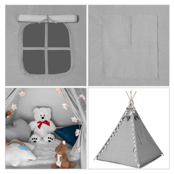 Detský stan TEEPEE sivá 1
