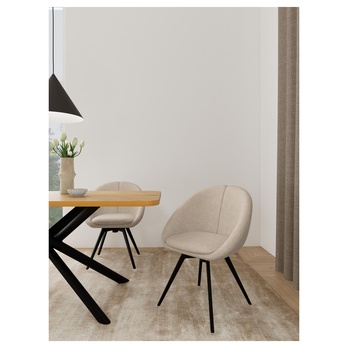 Jedálenská stolička TENNA piesková/matná čierna 1