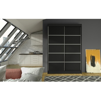 Šatníková skriňa TEONA čierna 1