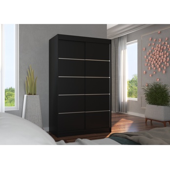 Šatníková skriňa TEONA čierna 3
