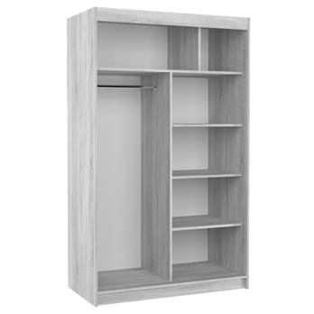 Šatníková skriňa TEONA čierna/biela 2