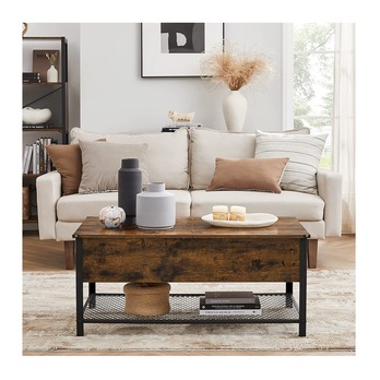 Konferenčný stolík TERELL čierna/hnedá 3