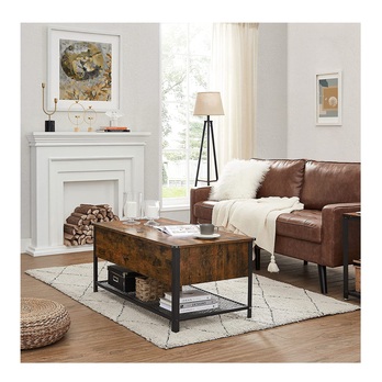 Konferenčný stolík TERELL čierna/hnedá 4