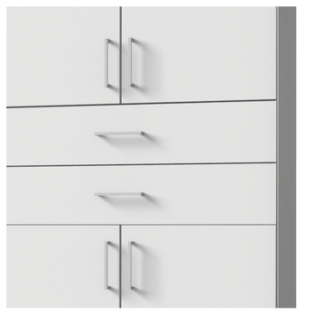 Šatníková skriňa so zrkadlom TERENCE biela 3