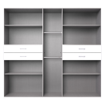 Šatníková skriňa so zrkadlom TERENCE biela 2