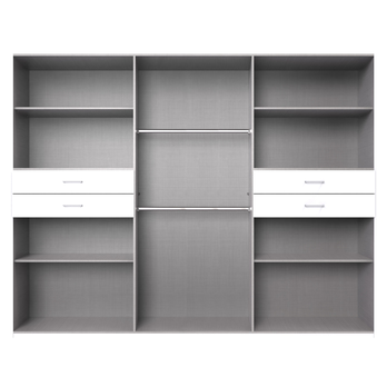 Šatníková skriňa so zrkadlami TERENCE biela 2