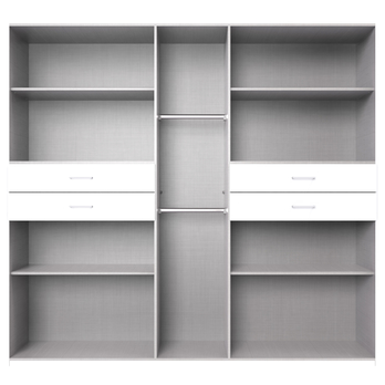 Šatníková skriňa so zrkadlom TERENCE taupe/sivá 2