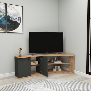 TV komoda TERMERA borovica/antracitová 2