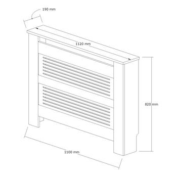 Kryt na radiátor TERMORA biela/orech 5